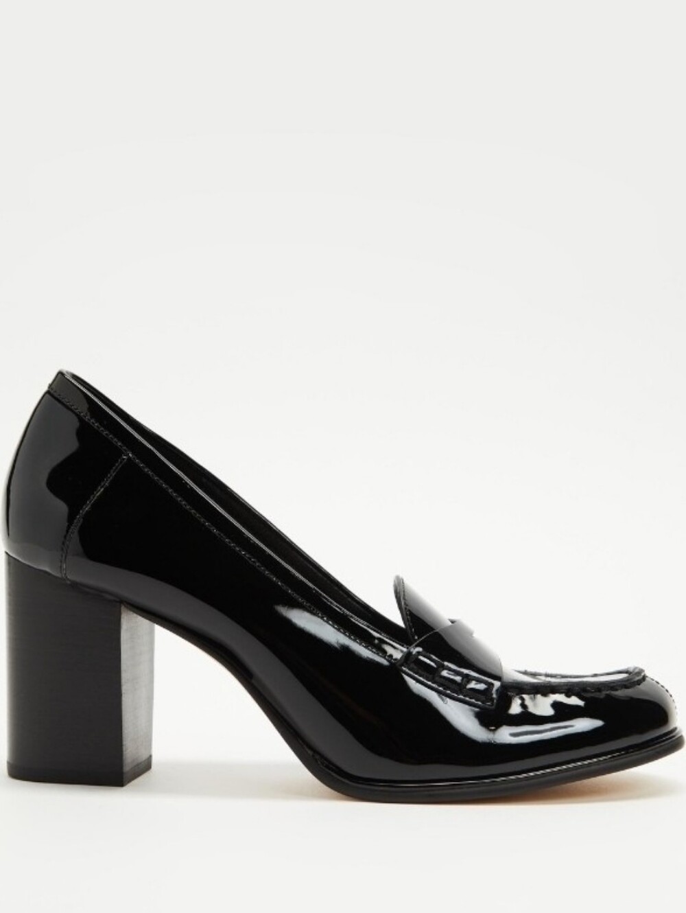 Michael Kors Patent Leather Block Heel Loafer Pumps Sz.7